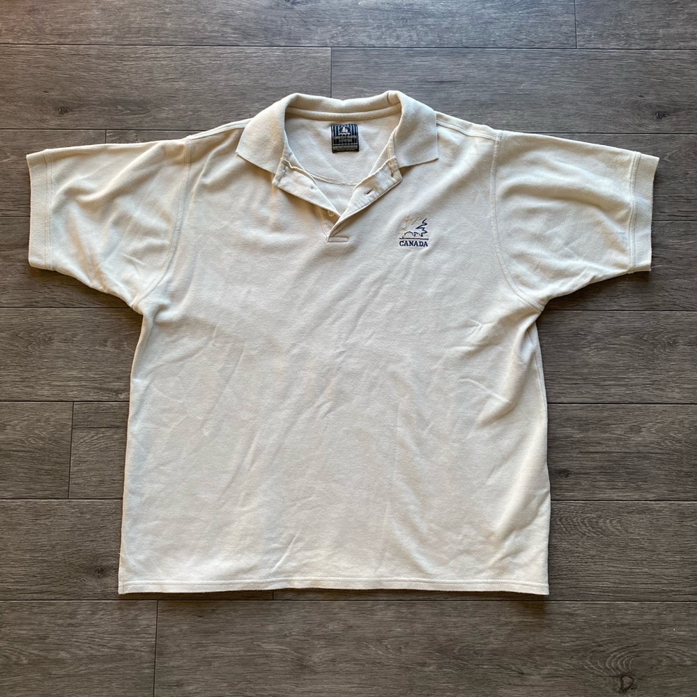 Victoria Canada Beige Men’s Polo XL Canadian Country Collection